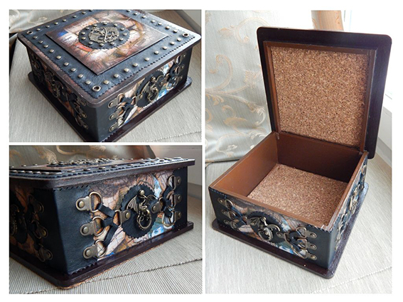 Шкатулка с откидной крышкой